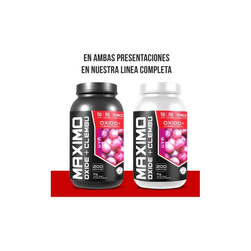 Óxido Clembu Maximo Protein Pre Entreno 1kg 200 Servs