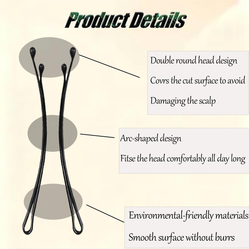 100 Pcs Curved Bobby Pins, 2.2 Inch Black Hair pins