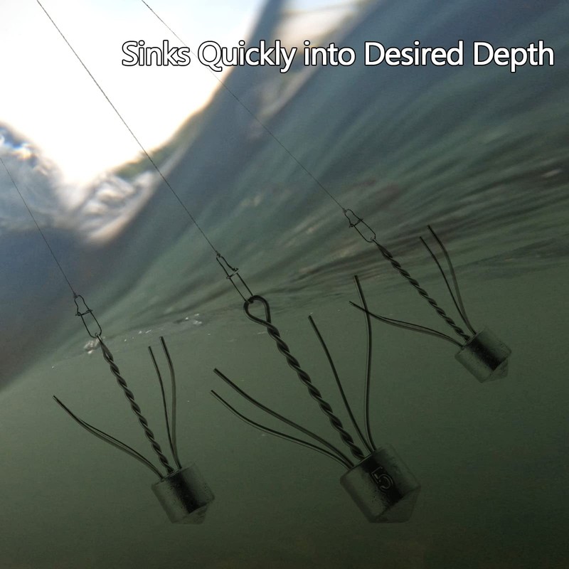 Dr.Fish 5 Pack Spider Surf Fishing Weight Sputnik Sinker 1oz-8oz