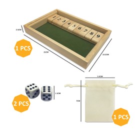 1 Piece Wooden Number Flop Game, Eco-Friendly Natural Wooden Game, Educational Board Family Traditional Game for Kids, Educational Toy