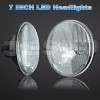 JESUO Pair 7" Inch LED Car Headlight Parts Round HI/LO