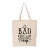 TeesAndTankYou Bag Filled With Awesome Crap Canvas Tote Bag Reusable