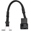 LUORNG 2PCS Mini 2-Pin Fan Adapter Cables to 4-Pin PC
