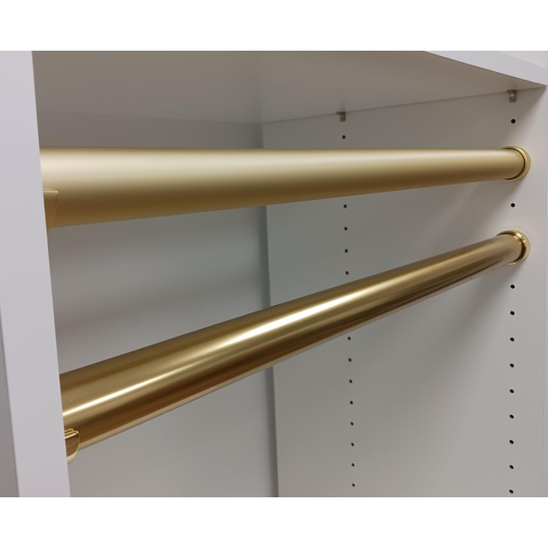 Polished Brass Custom Cut 1-5/16” Diameter Closet Wardrobe Rod |