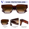 VANLINKER Thick Square Sunglasses for Men Women Retro Chunky Rectangle