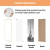 upsimples 12x16 Picture Frame Natural 3 Pack, Scratch-Proof Poster Frames