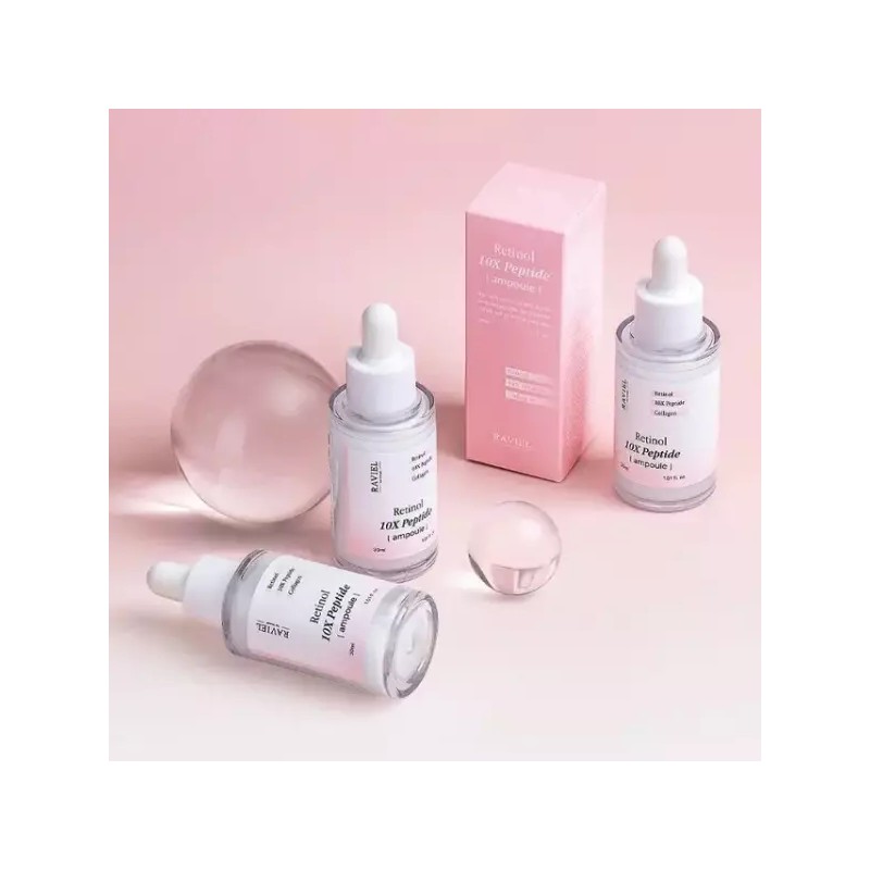 Raviel [깐달걀 앰플] 스킨부스터 모공탄력 라비엘 레티놀 10X 펩타이드 앰플