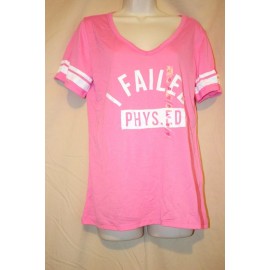 Jenni by Jennifer Moore Graphic-Print PJ Shirt pajama top Small S I failed phys