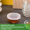 3" Glass Prep Bowls with Lids, 2.5oz Small Clear Ramekins