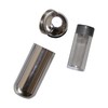 1 Pack Aluminum Pill Shape Case Keychain ID Holder Pet