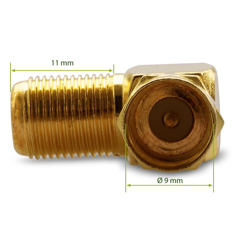 4 x F-angle plug, high end antenna plug, angle adapter,