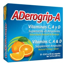 Aderogrip-a Vitaminas Líquidas C A D 10 Ampollas