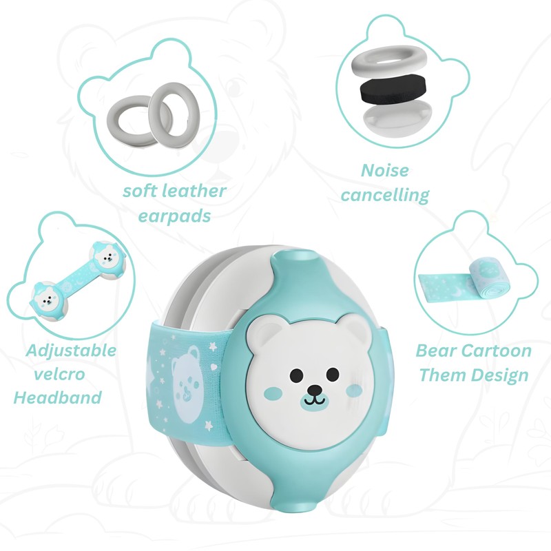 Hcol Baby Earmuffs (GREEN)