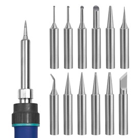 NVGFTG 900M Soldering Tips, Pack of 12 Soldering Iron Tips, Replacement Soldering Tips Set for Soldering Stations, Welding Devices & Accessories, Compatible with Hakko, Yihua, Atten & More