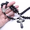 KOMI Handmade Wooden Catholic Rosaries, Wood Christian Prayer Beads Rosary,