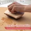 Pizza Stone Brush 4" x 5" Hardwood Handled Pizza Stone