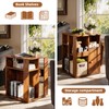 Square Rotating End Table with Storage, 16"D x 16"W x