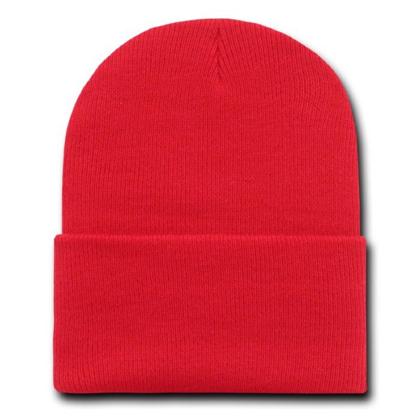 Decky Men's Long Cuffed Knit Beanie Cap