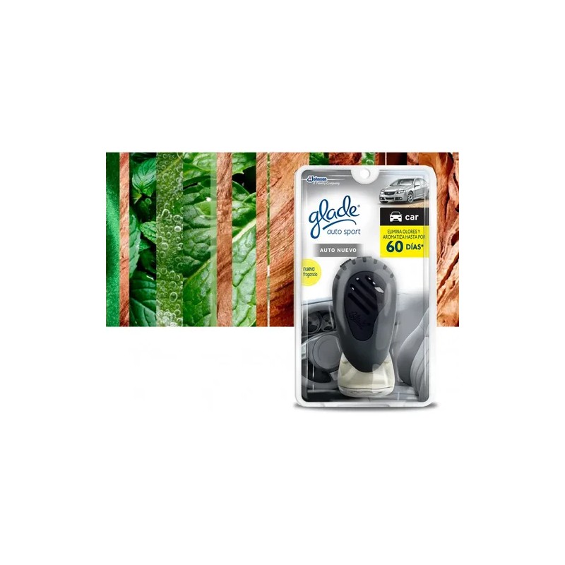 Aromatizante Glade Auto Sport aceite auto nuevo