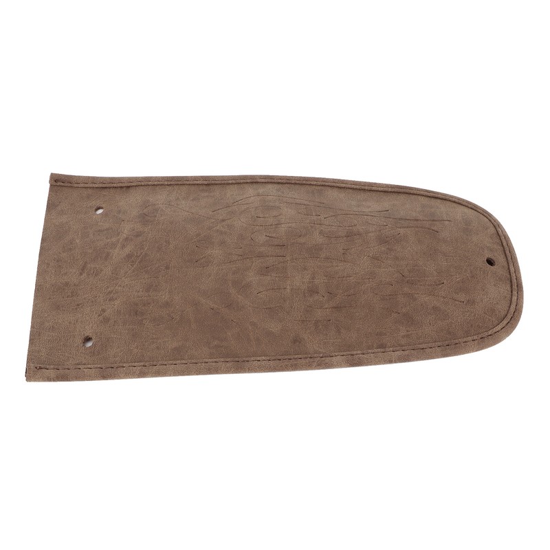 Motorcycle Fender Bib Cover Artificial Leather Decorative Pad Flame Pattern