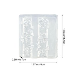 2 Pack 3D Floral Nail Art Silicone Molds, Hibiscus Flower Design Template for Resin Manicure, DIY Nail Decoration Supplies