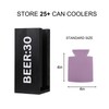GoFika Can Cooler Holder Dispenser Wall Mounted Wood Black 'BEER:30'