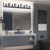Aipsun 5 Lights Modern Black Vanity Light Up and Down