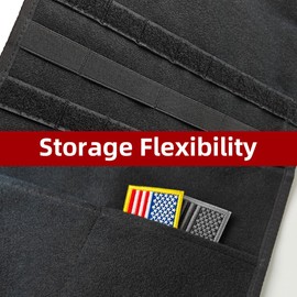 J.CARP Patch Board, Patch Wall Tactical Patch Display, Hook and Loop Military Patches Holder (Black 34.6" * 22.8" Comes with 2Pcs Flag Patches)