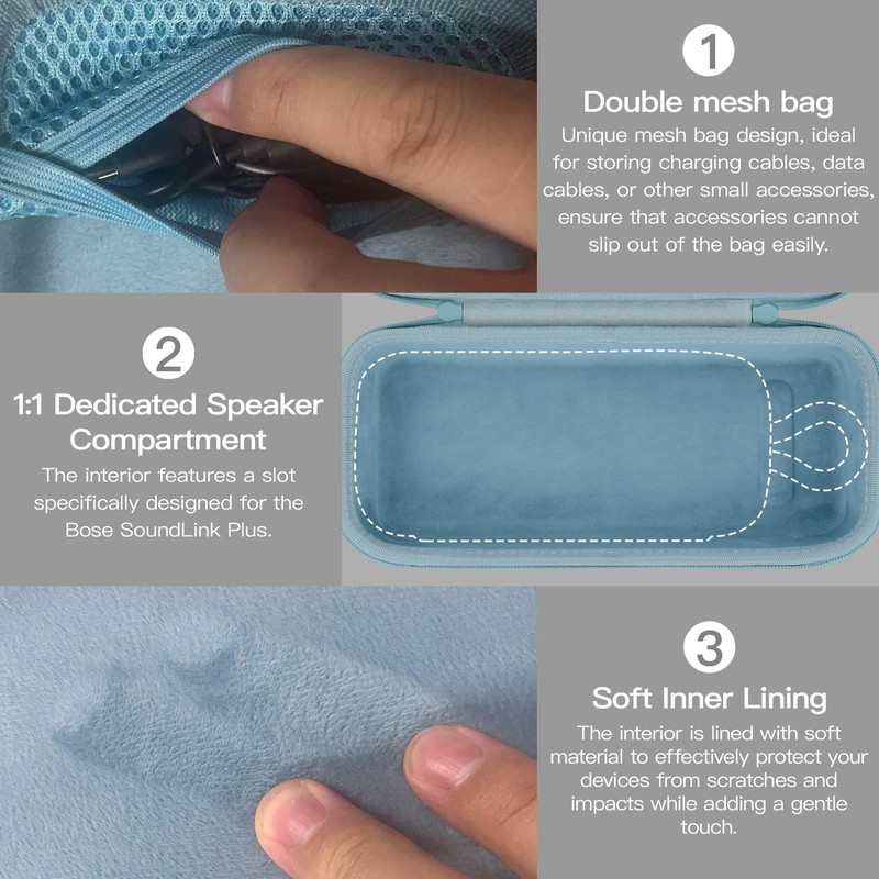 for Bose SoundLink Plus Portable Speaker Hard Protective Case, Portable