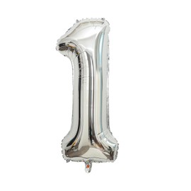 40 Inch Large Number Balloons, Silver Number Balloons, 0-100, Options, Birthday, Number, Balloons, Balloons, Decorations, Approx. 39.4 inches (100 cm), Happy Birthday Pre-Shot Balloons, Numbers,