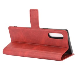 Flip Case for LG Velvet Wallet PU Leather Magnetic Protective Cellphone Case for Velvet LG Velvet 5G 4G LTE Folio Book Cover with Stand (Red)