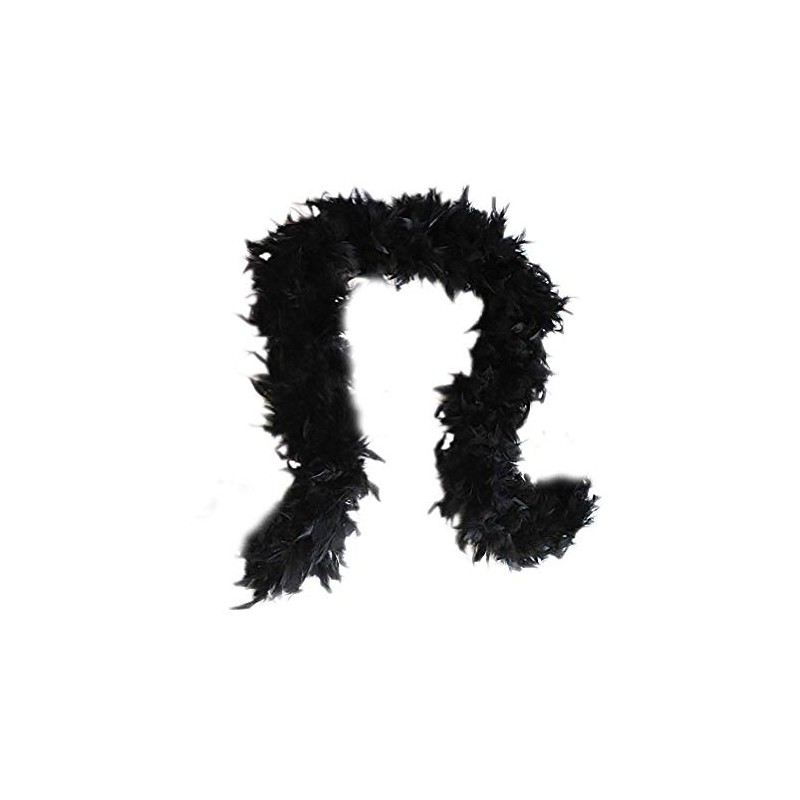 Cynthia's Feathers 80G Turkey Chandelle Feather Boas Over, Black, Size