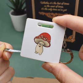 Azeeda 'Toadstool Character' Keyring Tape Measure/Spirit Level Tool (KM00038438)