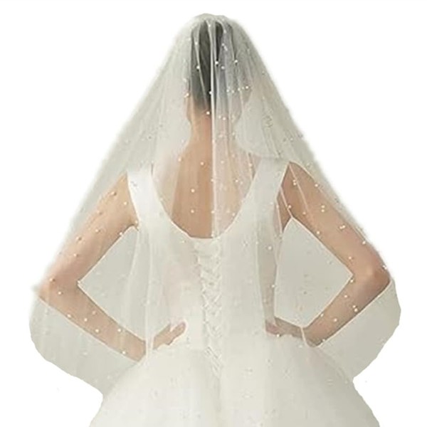 Roseeden One Tier 1 T Velo de encaje para novia,