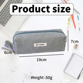 Pencil Case Girls - Teenager Case School, Pencil Case Cord, Study Must Haves Pencils Pencil Case Aesthetic, Portable Pencil Case Adults, Pencil Case Aesthetic, Pencil Case for School Supplies, gray,
