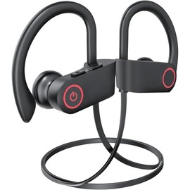 Auriculares Bluetooth 5.0, Audífonos Inalámbricos IPX7 con Micrófono Incorporado, Cancelación de Ruido CVC6.0, Sonido Estéreo Envolvente, Ajuste Seguro para Gimnasio, Ciclismo, Montañismo y Yoga