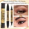 Magic Eyebrow Pencil, 2 in 1 Upgrade Multifunction 3D Microblading