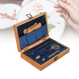 Gugxiom Vintage Embroidery Scissors Set, Stainless Steel Sewing Tools Complete Set, Beautiful and Practical Gift Box Packaging, for Mother's Day, Birthday Gift (Silver)