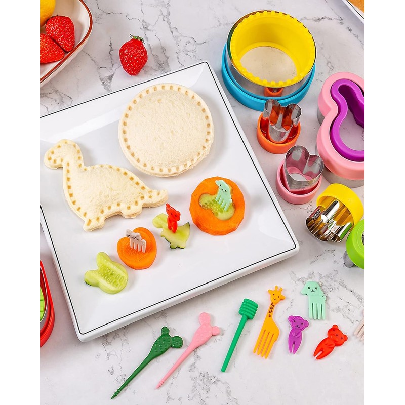 UKKQES Sandwich Cutter for Kids Lunch 22 Pcs (Large), Sandwich