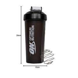 Optimum Nutrition Optimum Nutrition Shaker with Stainless Steel Mixing Ball, BPA- and DEHP-free, Dishwasher Safe, For Protein Powder, Workout Supplements and Meal Replacement Shakes, Black, 600 ml