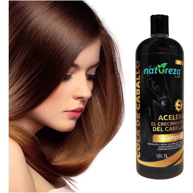 Shampoo Cola Caballo Acelera Crecimiento Anti Caida Brillo Suavidad
