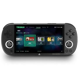 TRIMUI Smart Pro Handheld Game Console, Mini Game Player Compatible with More Than 20 formats of Games and 5 inch IPS High-Definition Screen, Portable Video Game Console (Black 128G)