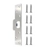 7-Inch Extended Door Strike Plate, Heavy Duty Stainless Steel, Silver
