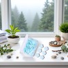 DPWOUM 100Pcs Blue Mini Portable Travel Soap Paper Sheets,Flower Shape