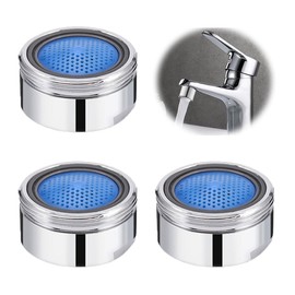 3Pcs Tap Aerator 24mm Male Water Saver Tap Filter Nozzle Faucet Aerator Tap Aerators Replacement Part for Kitchen Sink Bathroom Restaurant Public