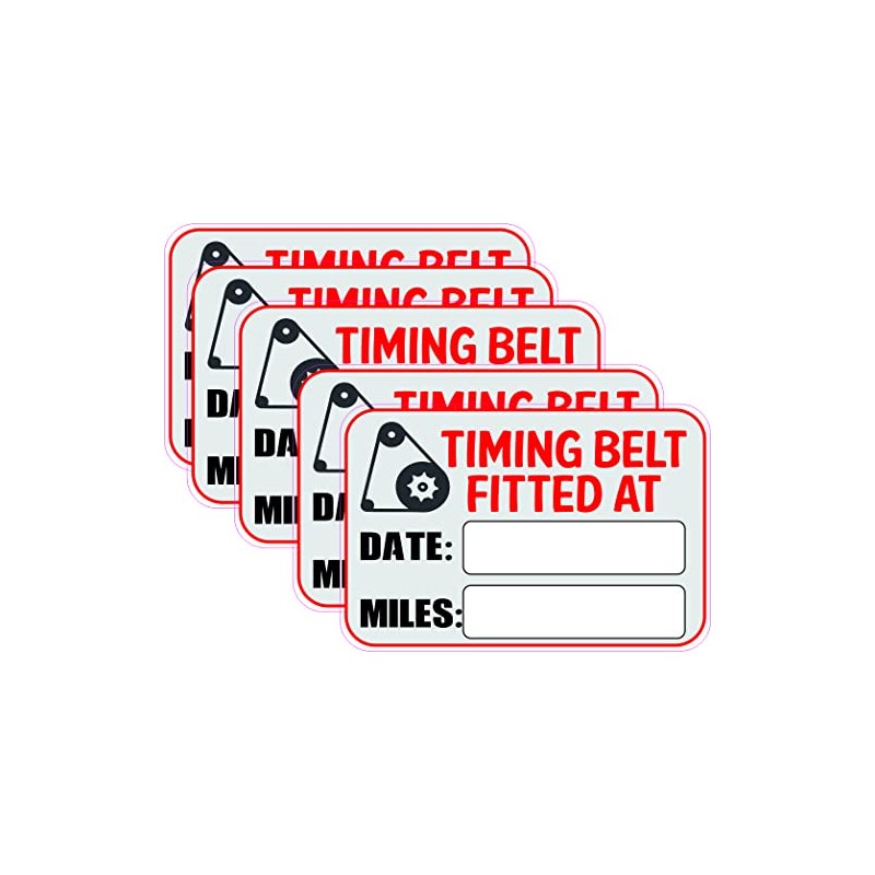 25x Timing Belt Replacement Stickers Cam Belt Service MOT Garage
