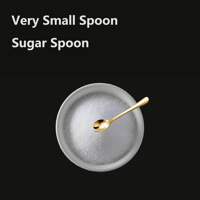 8 PCS Tiny Stainless Steel Spoons for Spices Jars, Mini