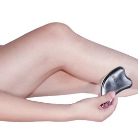 Stainless Steel Gua Sha Scraping Massage Tool - IASTM Tools Great Soft Tissue Mobilization Tool Design to Reduce Neck, Shoulder, Back and Muscle Pain (Heart Shape)