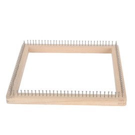 Wooden Knitting Loom Professional DIY Hand Crafted Knitting Board for Weaving Hat Scarf Shawl for Children Adults 30x30cm / 11.8x11.8in