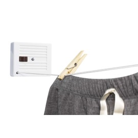 Tensor Tendedero de Ropa Retráctil, 1 Cable de 4.5 Metros, Secado de Ropa, Interiores y Exteriores